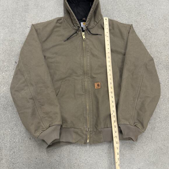 Carhartt Quilted Full Zip Hooded Canvas Coat Men Sz XL - Picture 4 of 8